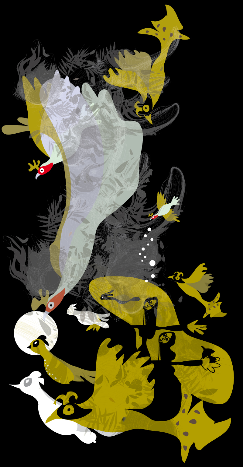 BIrds in the sky, illustrated by Montse Noguera